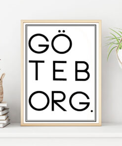 GÖTEBORG TEXT poster i 5 pack. (Lager)