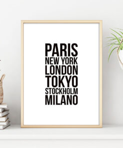 PARIS-MILANO poster i 5 pack. (Lager)