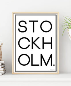 STOCKHOLM TEXT poster i 5 pack