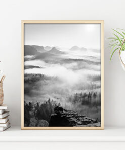 VY ÖVER BERGSTOPPAR poster i 5 pack. (Lager)