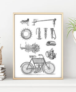 MOTORCYKEL poster i 5 pack. (Lager)