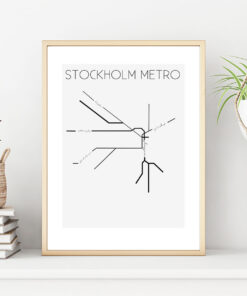 STOCKHOLM METRO poster i 5 pack. (Lager)