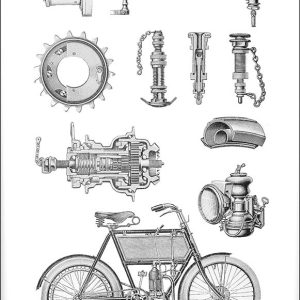 Alternative view of MOTORCYKEL poster i 5 pack. (Lager)