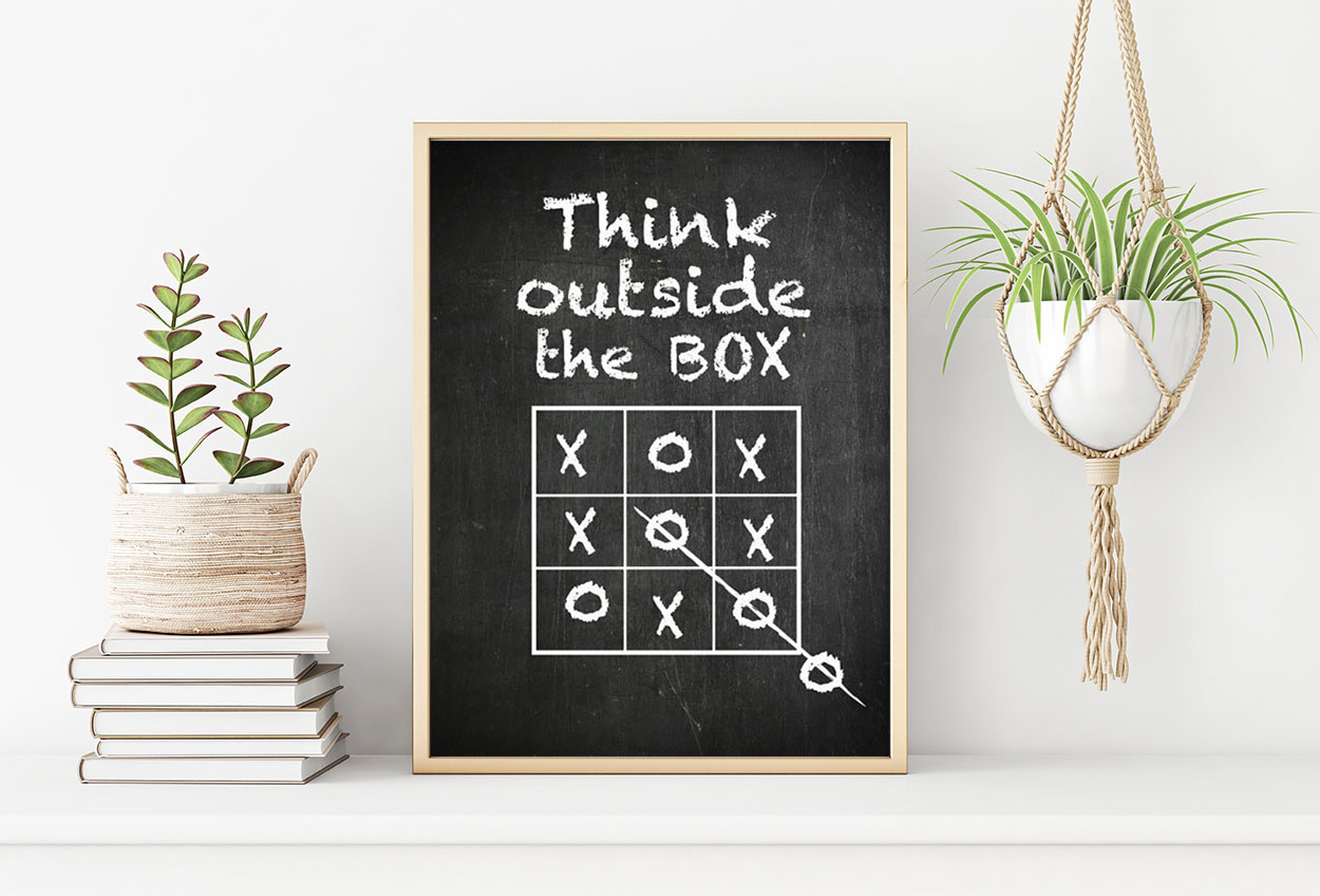 OUTSIDE THE BOX poster i 5 pack. (Lager)