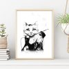 KATT ILLUSTRATION poster i 5 pack. (Lager)