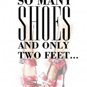Alternative view of SO MANY SHOES poster i 5 pack. (Lager)